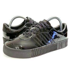 🆕 Adidas Sambarose Black Patent Leath…